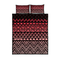 Maori Niho Taniwha Te Wheiao Quilt Bed Set Terracotta - Polynesian Pride