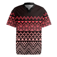 Maori Niho Taniwha Te Wheiao Rugby Jersey Terracotta - Polynesian Pride