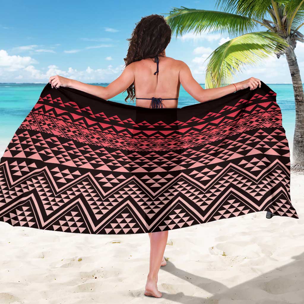 Maori Niho Taniwha Te Wheiao Sarong Terracotta - Polynesian Pride
