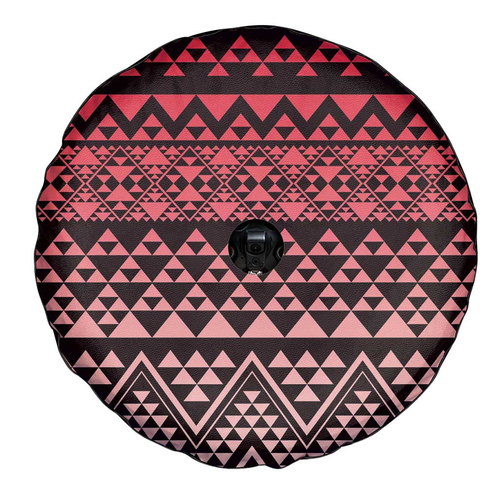 Maori Niho Taniwha Te Wheiao Spare Tire Cover Terracotta - Polynesian Pride