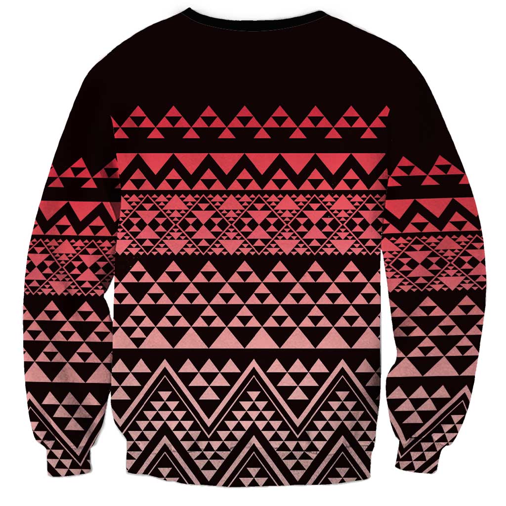 Maori Niho Taniwha Te Wheiao Sweatshirt Terracotta - Polynesian Pride