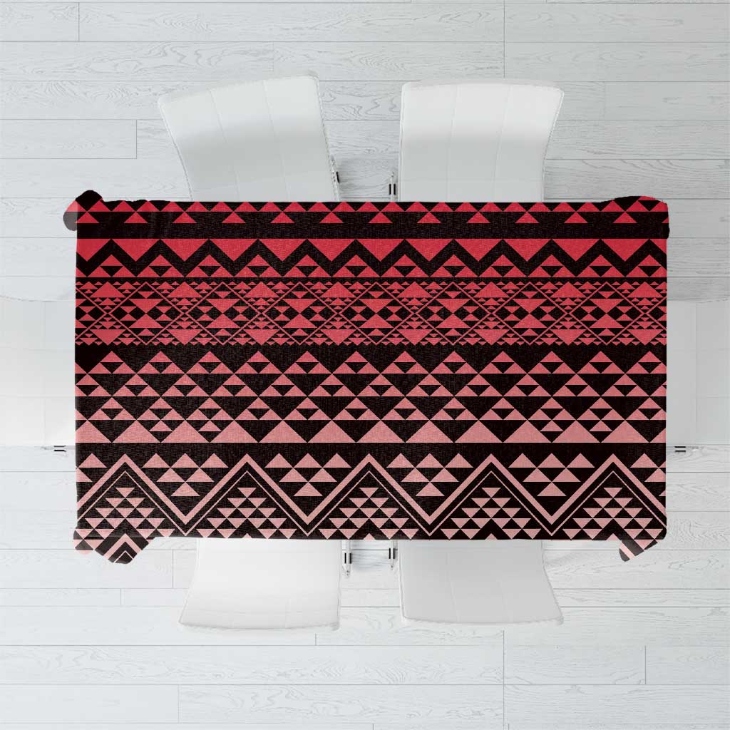 Maori Niho Taniwha Te Wheiao Tablecloth Terracotta - Polynesian Pride