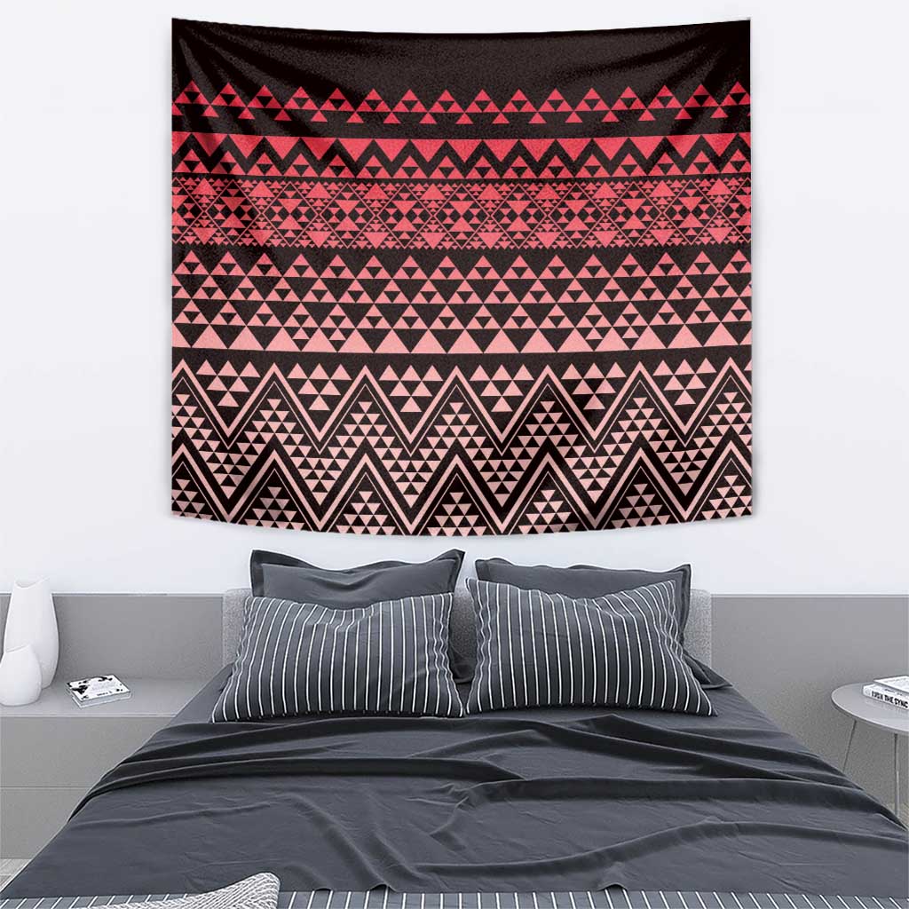 Maori Niho Taniwha Te Wheiao Tapestry Terracotta - Polynesian Pride