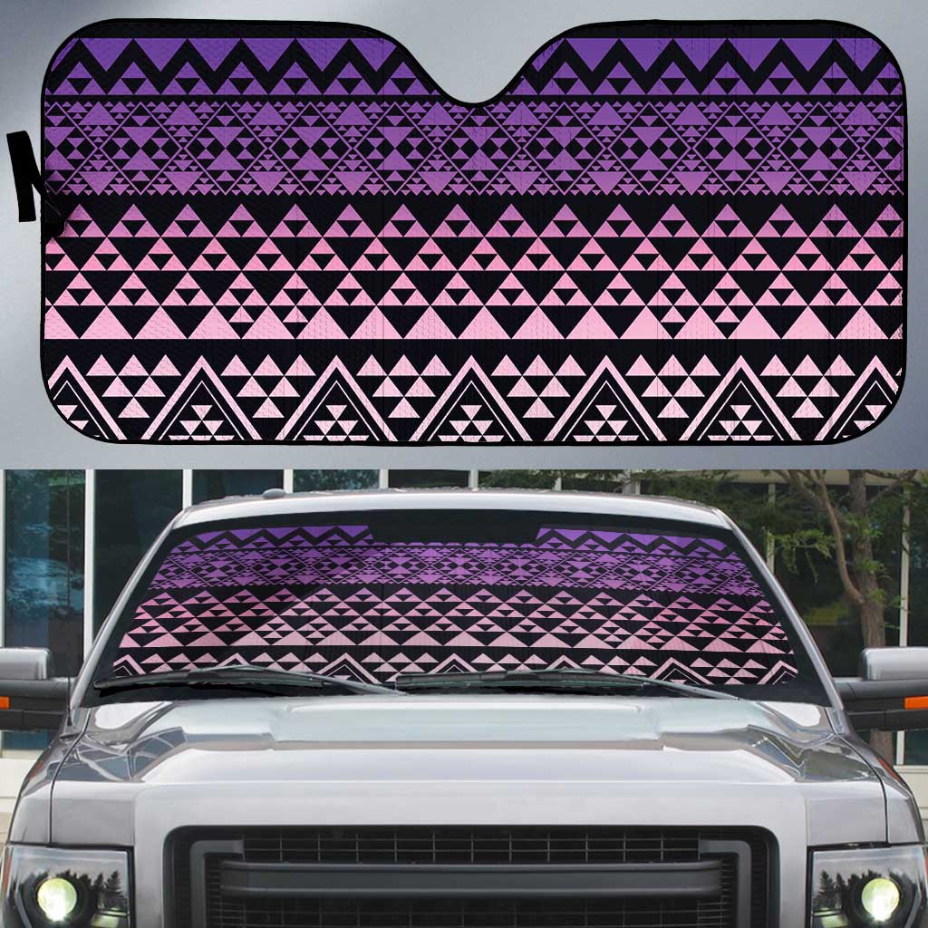 Maori Niho Taniwha Te Wheiao Auto Sun Shade Waiporoporo - Polynesian Pride
