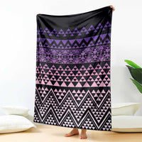 Maori Niho Taniwha Te Wheiao Blanket Waiporoporo - Polynesian Pride