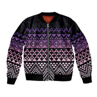 Maori Niho Taniwha Te Wheiao Bomber Jacket Waiporoporo - Polynesian Pride