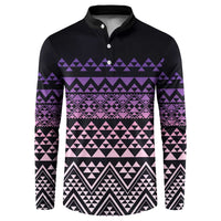 Maori Niho Taniwha Te Wheiao Button Sweatshirt Waiporoporo - Polynesian Pride