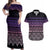 Maori Niho Taniwha Te Wheiao Couples Matching Off Shoulder Maxi Dress and Hawaiian Shirt Waiporoporo - Polynesian Pride