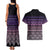 Maori Niho Taniwha Te Wheiao Couples Matching Tank Maxi Dress and Hawaiian Shirt Waiporoporo - Polynesian Pride