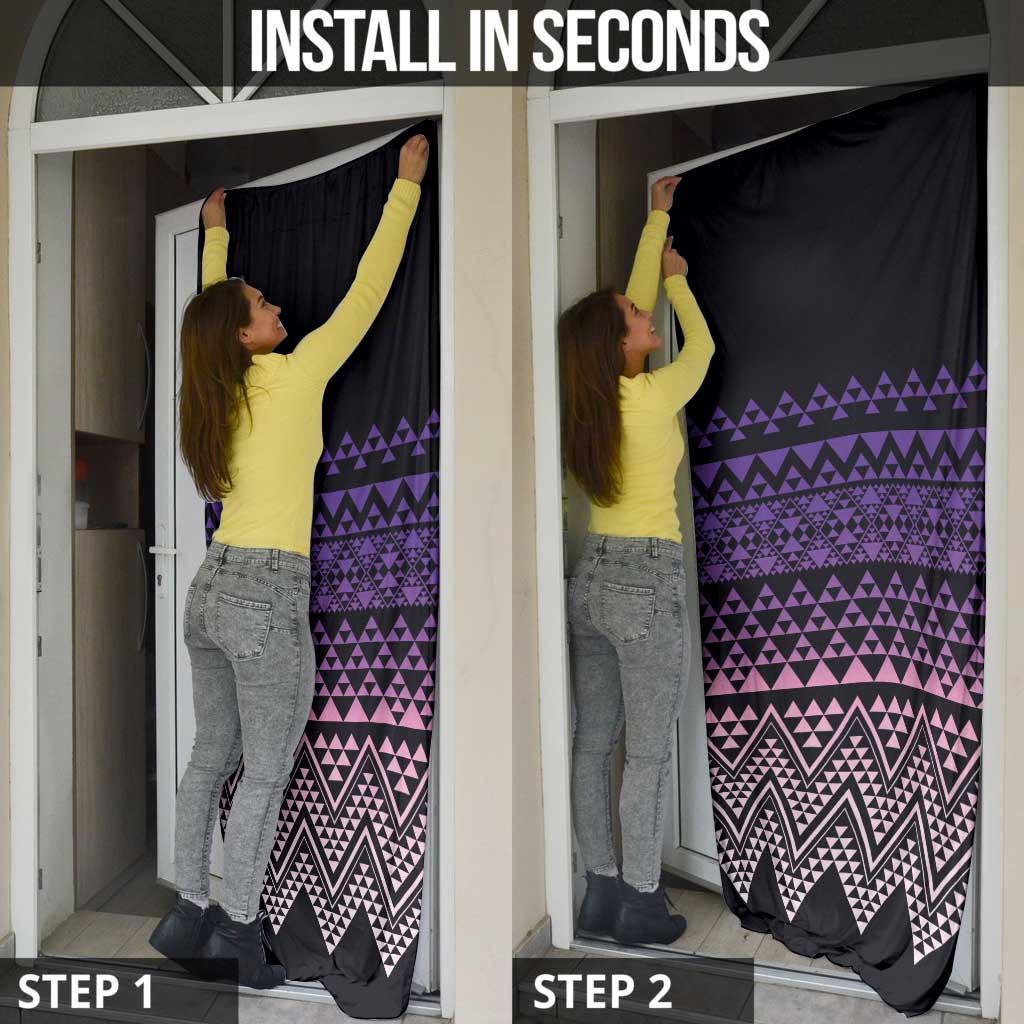 Maori Niho Taniwha Te Wheiao Door Cover Waiporoporo - Polynesian Pride