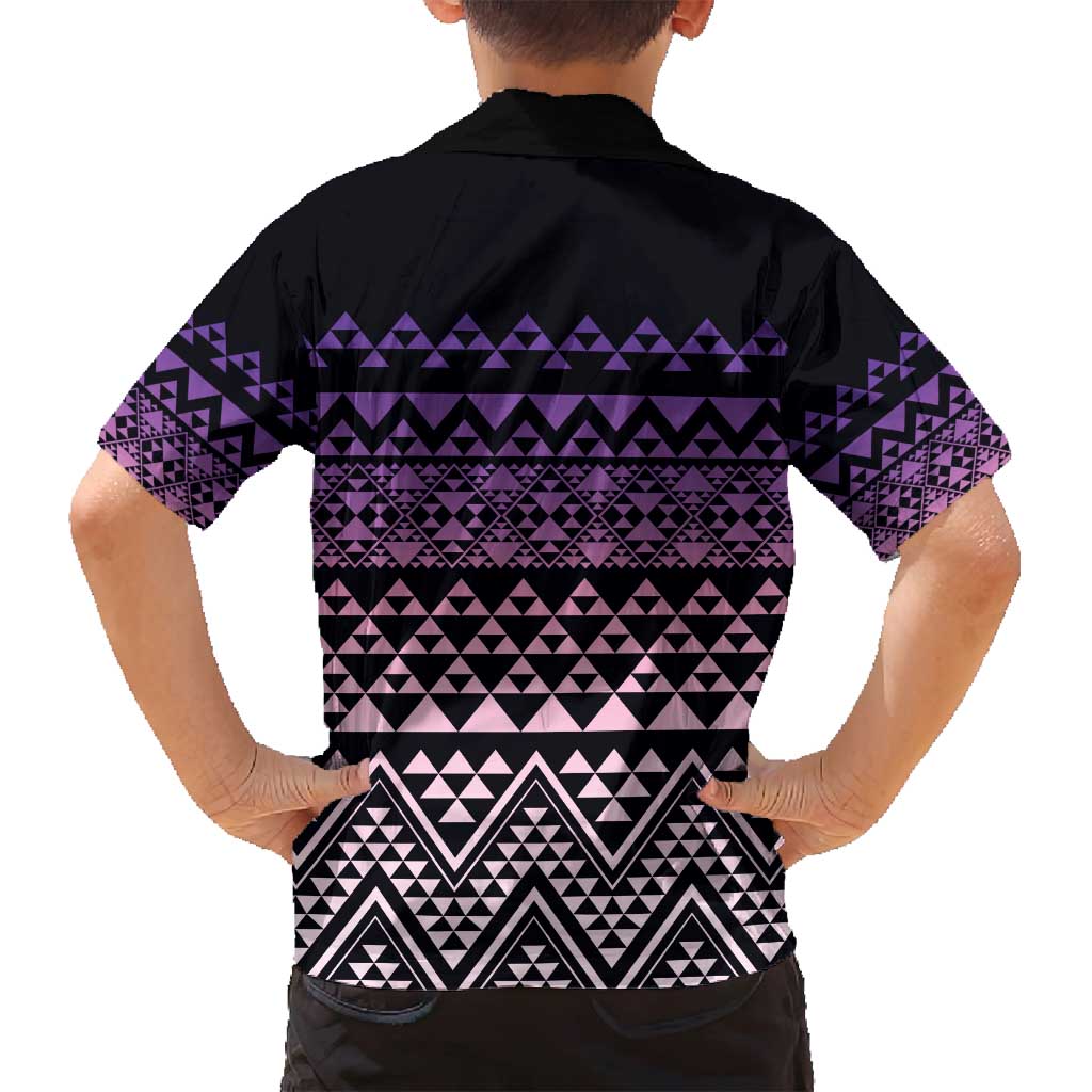 Maori Niho Taniwha Te Wheiao Family Matching Long Sleeve Bodycon Dress and Hawaiian Shirt Waiporoporo LT7 - Polynesian Pride