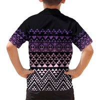 Maori Niho Taniwha Te Wheiao Family Matching Long Sleeve Bodycon Dress and Hawaiian Shirt Waiporoporo LT7 - Polynesian Pride