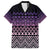 Maori Niho Taniwha Te Wheiao Family Matching Off The Shoulder Long Sleeve Dress and Hawaiian Shirt Waiporoporo - Polynesian Pride