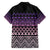 Maori Niho Taniwha Te Wheiao Family Matching Off The Shoulder Long Sleeve Dress and Hawaiian Shirt Waiporoporo - Polynesian Pride