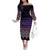 Maori Niho Taniwha Te Wheiao Family Matching Off The Shoulder Long Sleeve Dress and Hawaiian Shirt Waiporoporo - Polynesian Pride