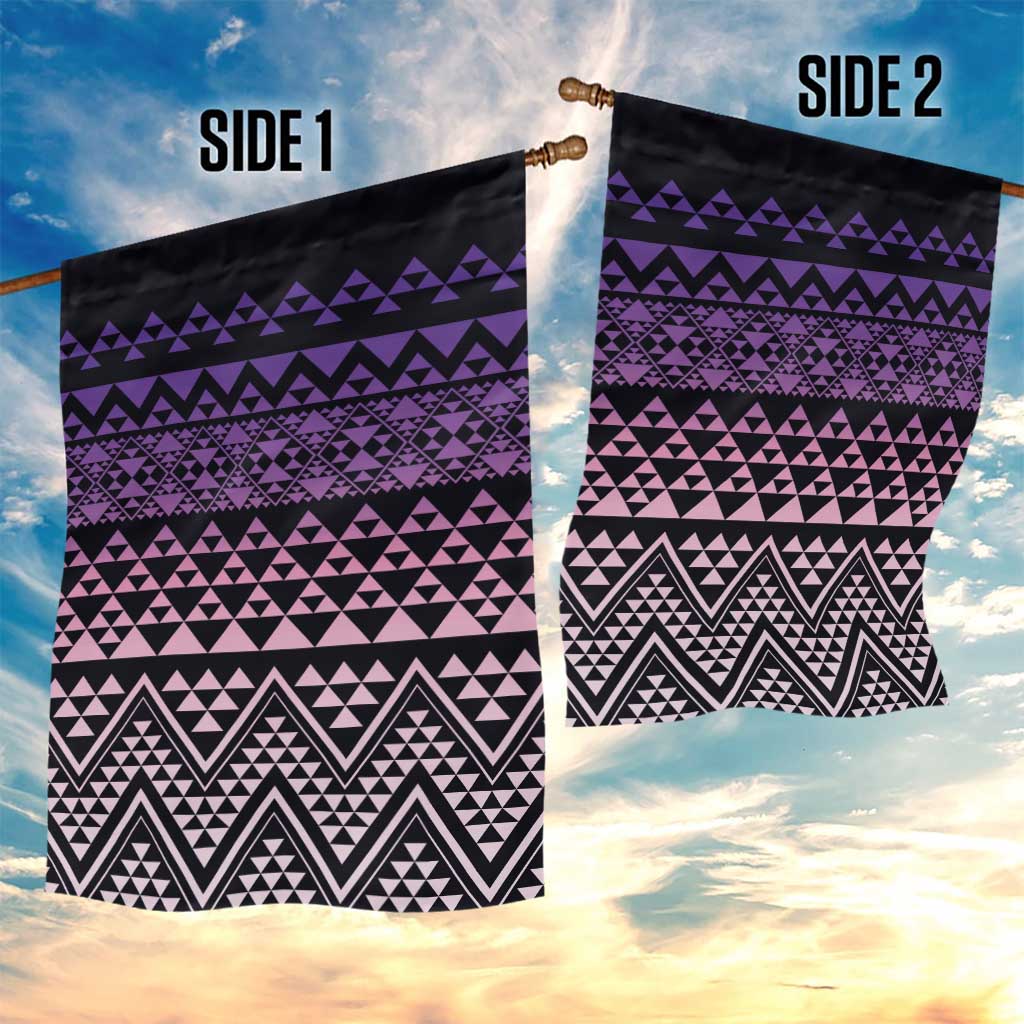 Maori Niho Taniwha Te Wheiao Garden Flag Waiporoporo - Polynesian Pride