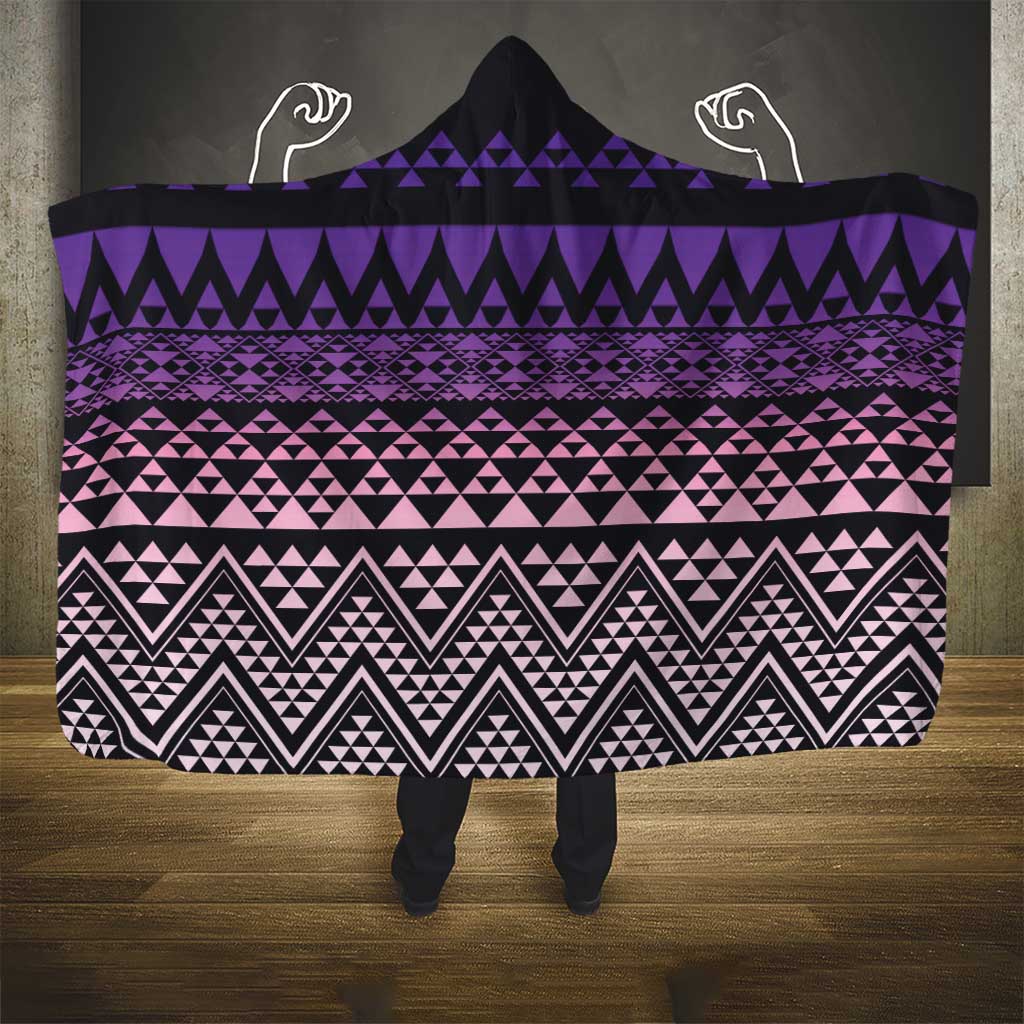 Maori Niho Taniwha Te Wheiao Hooded Blanket Waiporoporo - Polynesian Pride