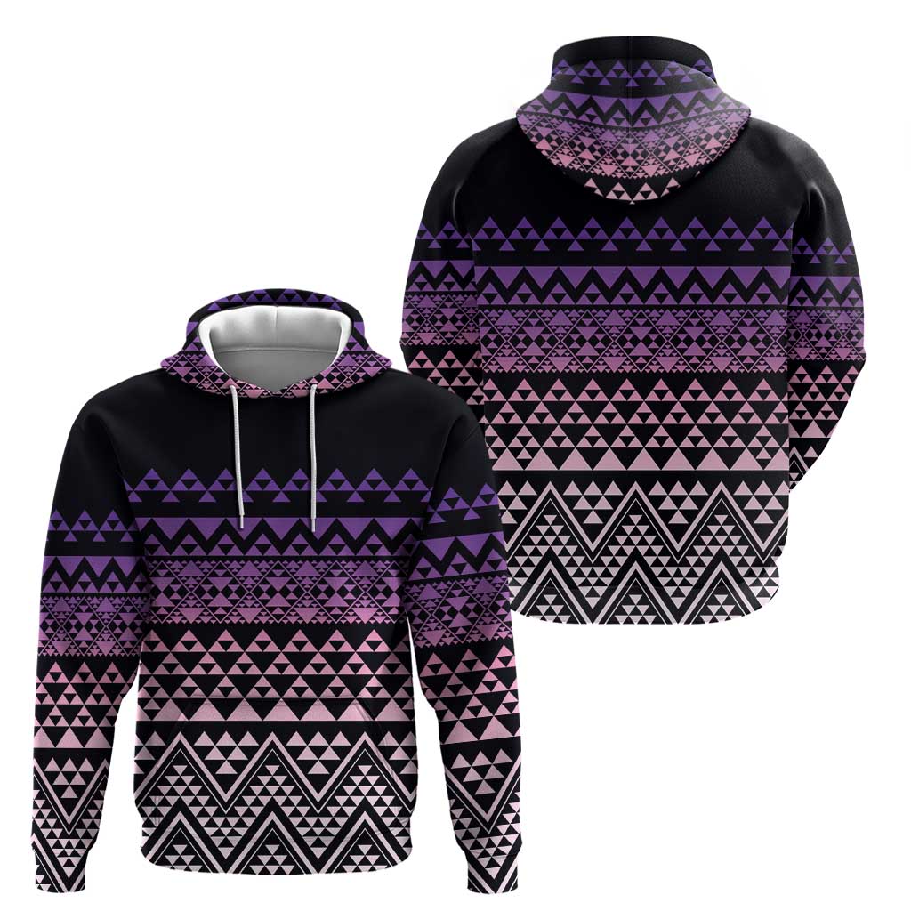 Maori Niho Taniwha Te Wheiao Hoodie Waiporoporo - Polynesian Pride