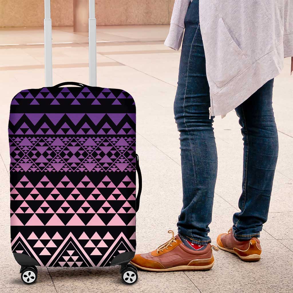 Maori Niho Taniwha Te Wheiao Luggage Cover Waiporoporo - Polynesian Pride