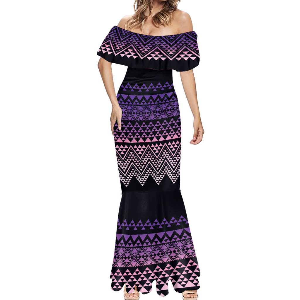 Maori Niho Taniwha Te Wheiao Mermaid Dress Waiporoporo LT7 - Polynesian Pride