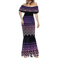 Maori Niho Taniwha Te Wheiao Mermaid Dress Waiporoporo LT7 - Polynesian Pride