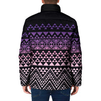 Maori Niho Taniwha Te Wheiao Padded Jacket Waiporoporo - Polynesian Pride