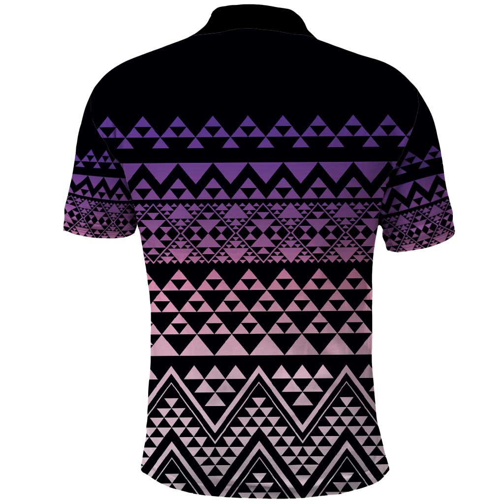 Maori Niho Taniwha Te Wheiao Polo Shirt Waiporoporo - Polynesian Pride