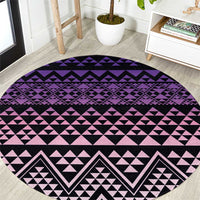 Maori Niho Taniwha Te Wheiao Round Carpet Waiporoporo - Polynesian Pride