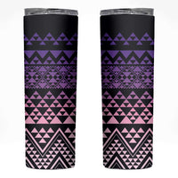 Maori Niho Taniwha Te Wheiao Skinny Tumbler Waiporoporo - Polynesian Pride