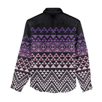 Maori Niho Taniwha Te Wheiao Women Casual Shirt Waiporoporo - Polynesian Pride