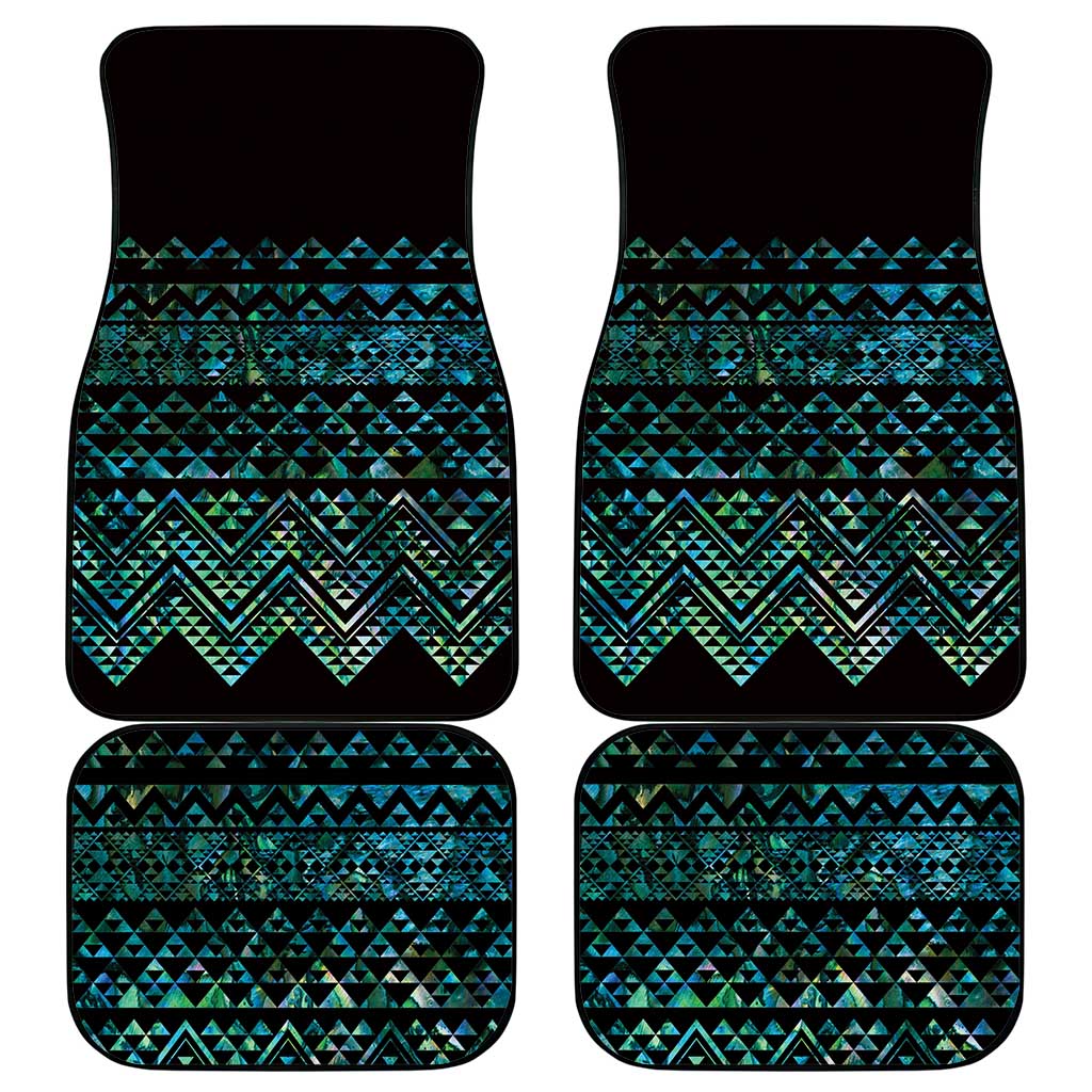 Maori Niho Taniwha Te Wheiao Car Mats Paua Shell - Polynesian Pride