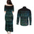 Maori Niho Taniwha Te Wheiao Couples Matching Puletasi and Long Sleeve Button Shirt Paua Shell - Polynesian Pride