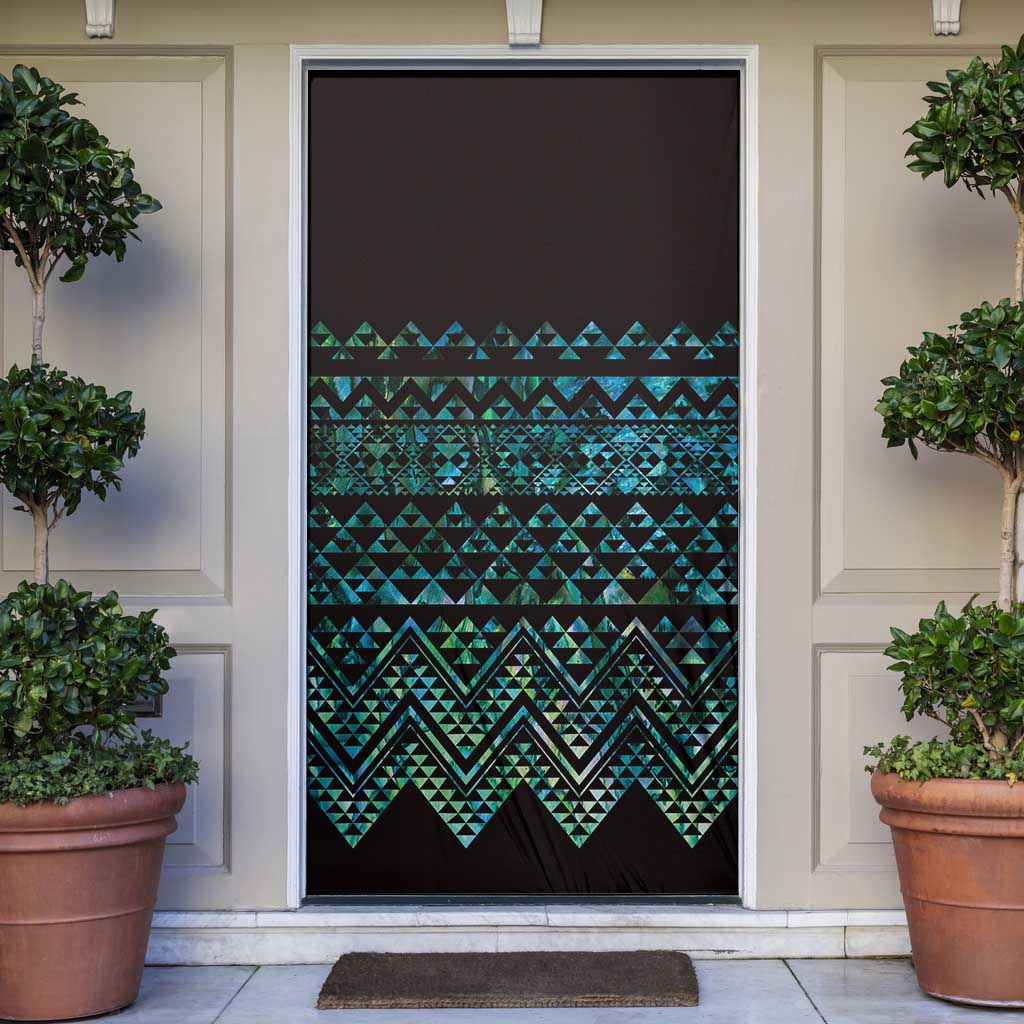 Maori Niho Taniwha Te Wheiao Door Cover Paua Shell - Polynesian Pride