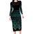 Maori Niho Taniwha Te Wheiao Family Matching Long Sleeve Bodycon Dress and Hawaiian Shirt Paua Shell - Polynesian Pride