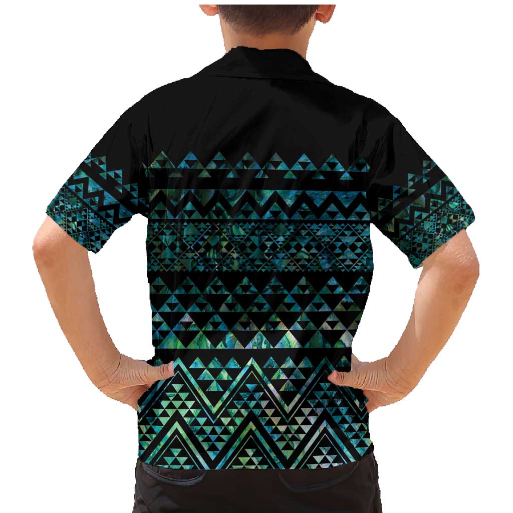 Maori Niho Taniwha Te Wheiao Family Matching Mermaid Dress and Hawaiian Shirt Paua Shell - Polynesian Pride