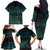Maori Niho Taniwha Te Wheiao Family Matching Off The Shoulder Long Sleeve Dress and Hawaiian Shirt Paua Shell - Polynesian Pride