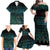 Maori Niho Taniwha Te Wheiao Family Matching Off Shoulder Maxi Dress and Hawaiian Shirt Paua Shell - Polynesian Pride