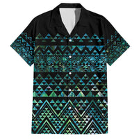 Maori Niho Taniwha Te Wheiao Family Matching Short Sleeve Bodycon Dress and Hawaiian Shirt Paua Shell LT7 Dad's Shirt - Short Sleeve Colorful - Polynesian Pride