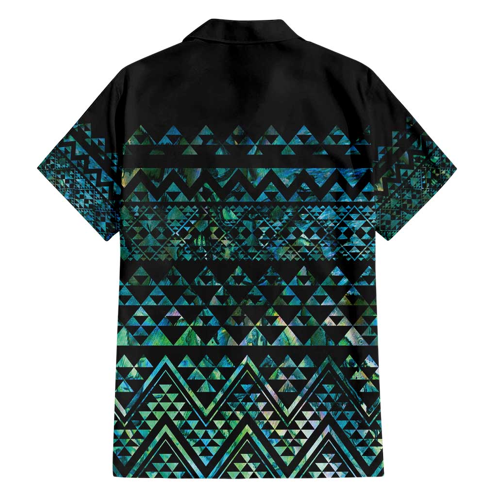 Maori Niho Taniwha Te Wheiao Family Matching Short Sleeve Bodycon Dress and Hawaiian Shirt Paua Shell LT7 - Polynesian Pride