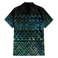 Maori Niho Taniwha Te Wheiao Family Matching Short Sleeve Bodycon Dress and Hawaiian Shirt Paua Shell LT7 - Polynesian Pride