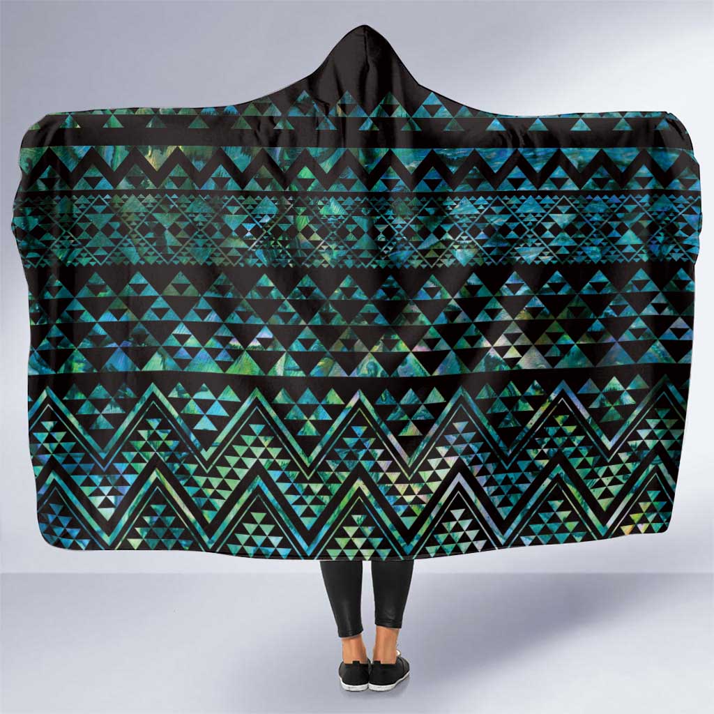 Maori Niho Taniwha Te Wheiao Hooded Blanket Paua Shell - Polynesian Pride