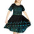 Maori Niho Taniwha Te Wheiao Kid Short Sleeve Dress Paua Shell - Polynesian Pride
