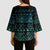 Maori Niho Taniwha Te Wheiao Kimono Sleeve Blouse Paua Shell - Polynesian Pride