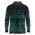 Maori Niho Taniwha Te Wheiao Long Sleeve Polo Shirt Paua Shell - Polynesian Pride