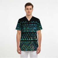 Maori Niho Taniwha Te Wheiao Scrub Top Paua Shell - Polynesian Pride