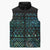 Maori Niho Taniwha Te Wheiao Sleeveless Puffer Jacket Paua Shell - Polynesian Pride