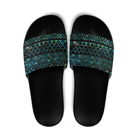 Maori Niho Taniwha Te Wheiao Slide Sandals Paua Shell - Polynesian Pride