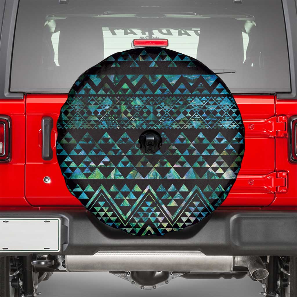 Maori Niho Taniwha Te Wheiao Spare Tire Cover Paua Shell - Polynesian Pride
