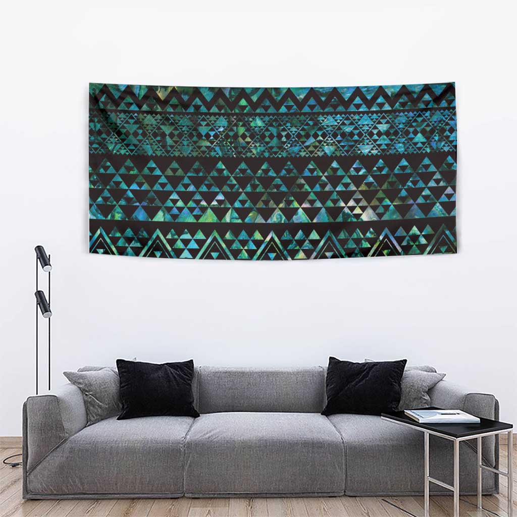 Maori Niho Taniwha Te Wheiao Tapestry Paua Shell - Polynesian Pride