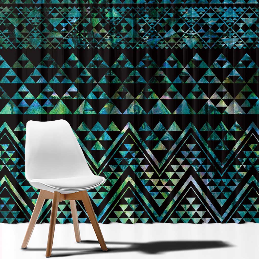 Maori Niho Taniwha Te Wheiao Window Curtain Paua Shell - Polynesian Pride